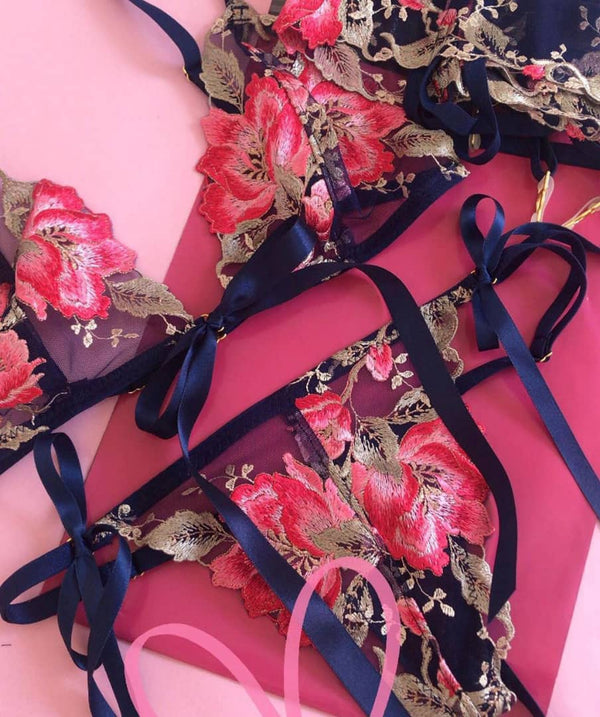 Antobellum collection trendy 2 piece exotic marigold bikini lingerie set